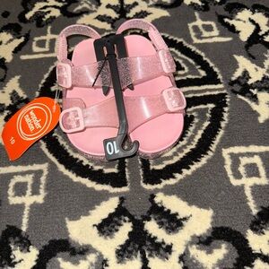 Glittery Pink Kids Sandals